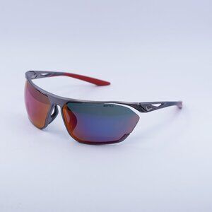 NIKE STRATUS E DC3408 900 Sunglasses Gunmetal Geometric Frame, Field Tint Lenses